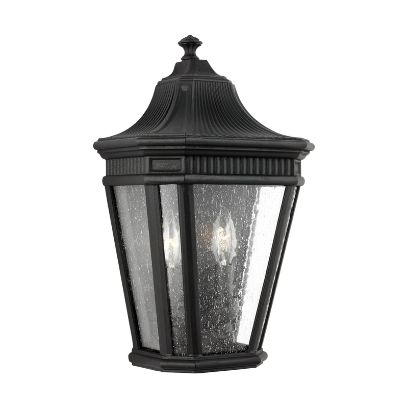 Generation Lighting OL5423BK Two Light Outdoor Wall Lantern, Black