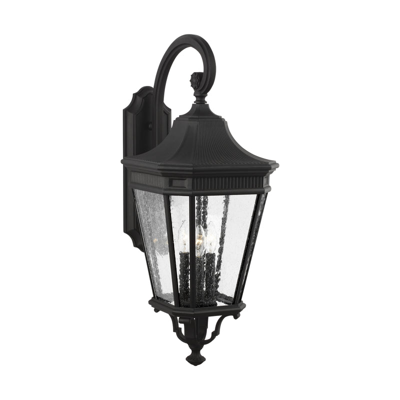 Generation Lighting OL5424BK Three Light Outdoor Wall Lantern, Black