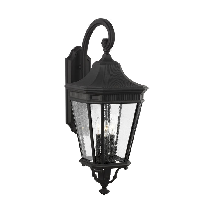 Generation Lighting OL5424BK Three Light Outdoor Wall Lantern, Black