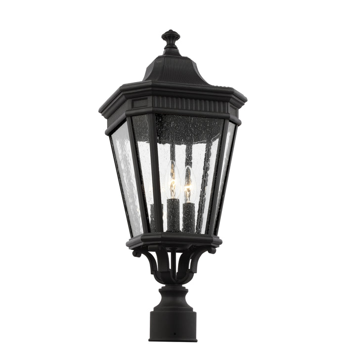 Generation Lighting OL5427BK Three Light Outdoor Post Lantern, Black