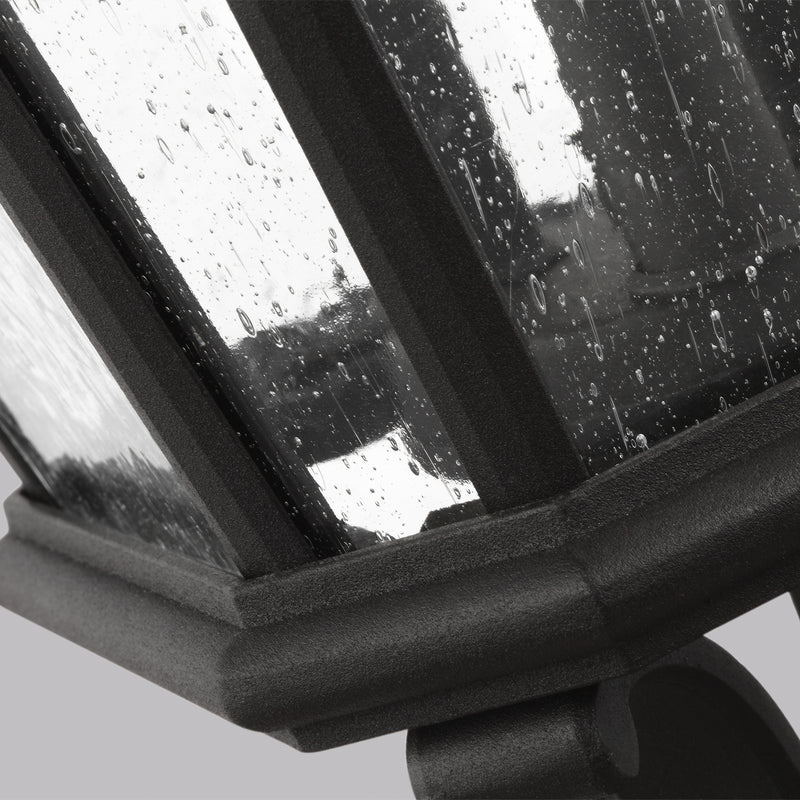 Generation Lighting OL5428BK Three Light Outdoor Post Lantern, Black