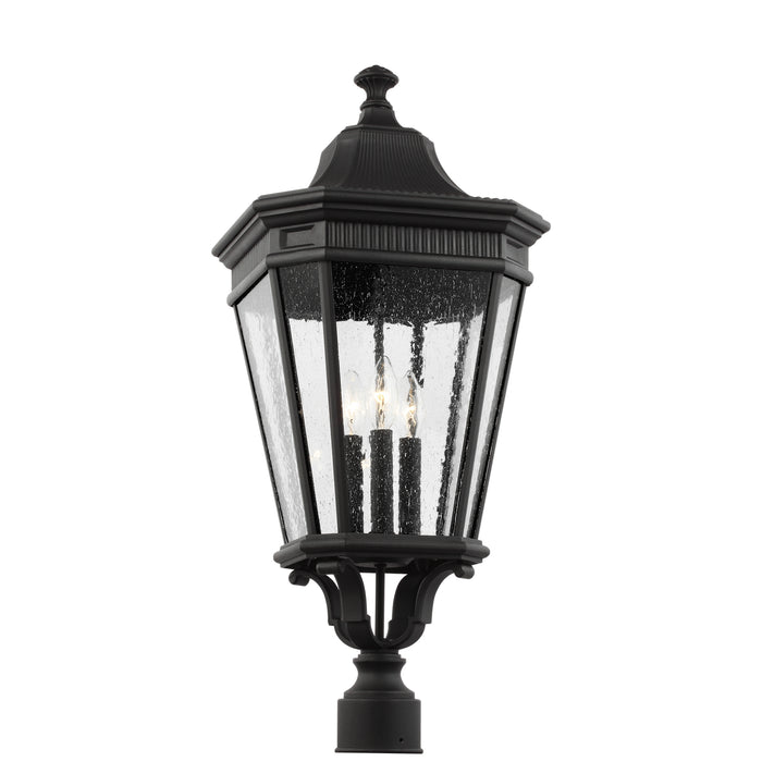 Generation Lighting OL5428BK Three Light Outdoor Post Lantern, Black