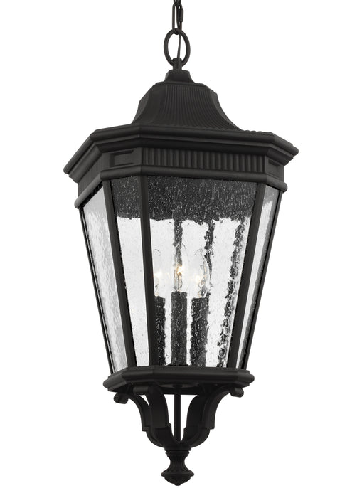 Generation Lighting OL5432BK Three Light Hanging Lantern, Black