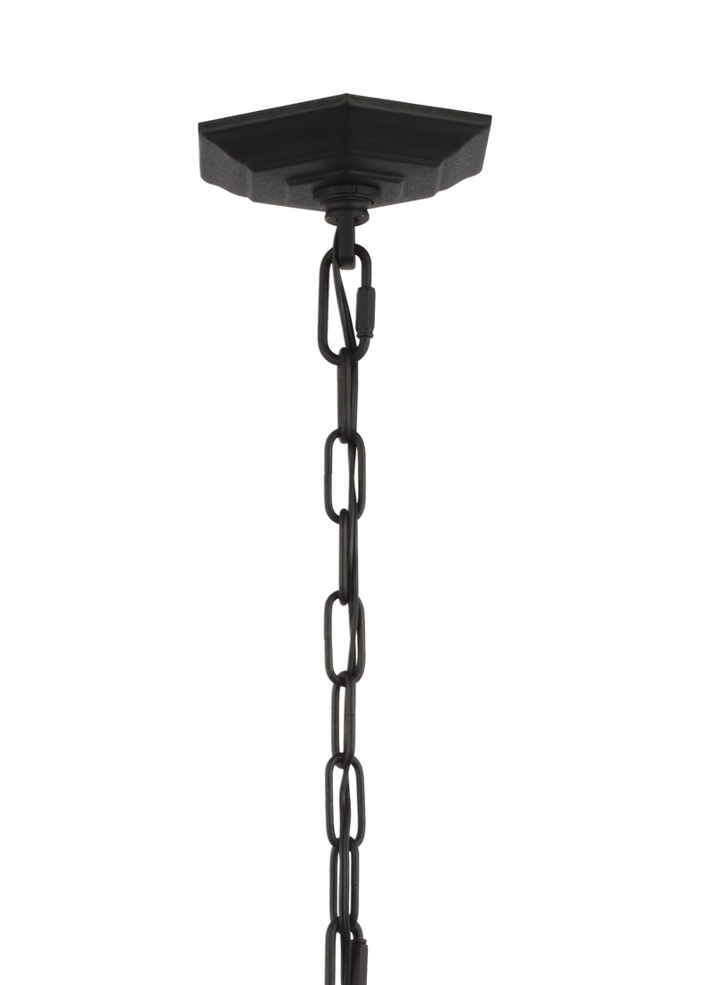 Generation Lighting OL5432BK Three Light Hanging Lantern, Black