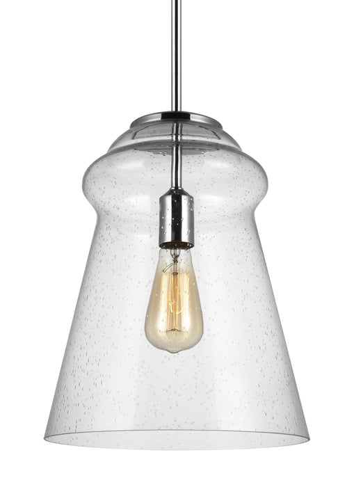 Generation Lighting P1459CH One Light Pendant, Chrome