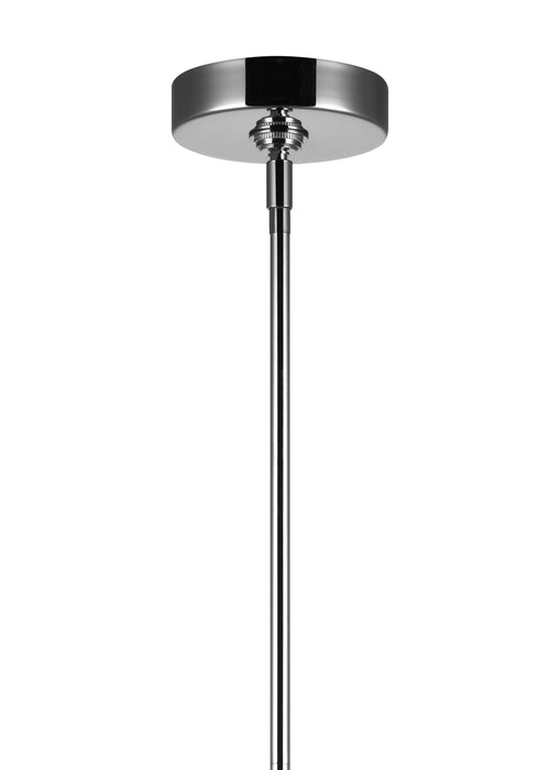Generation Lighting P1459CH One Light Pendant, Chrome