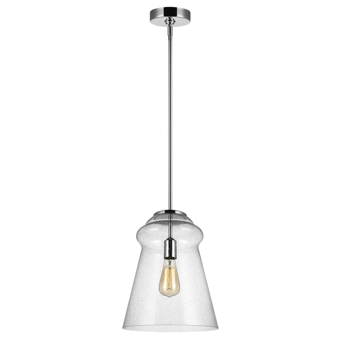 Generation Lighting P1459CH One Light Pendant, Chrome