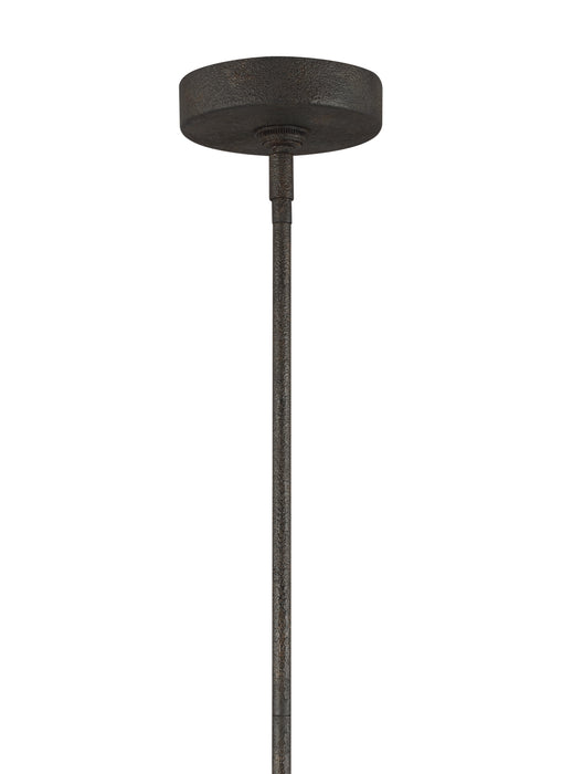 Generation Lighting P1459DWI One Light Pendant, Dark Weathered Iron