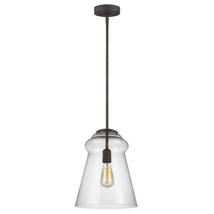 Generation Lighting P1459DWI One Light Pendant, Dark Weathered Iron
