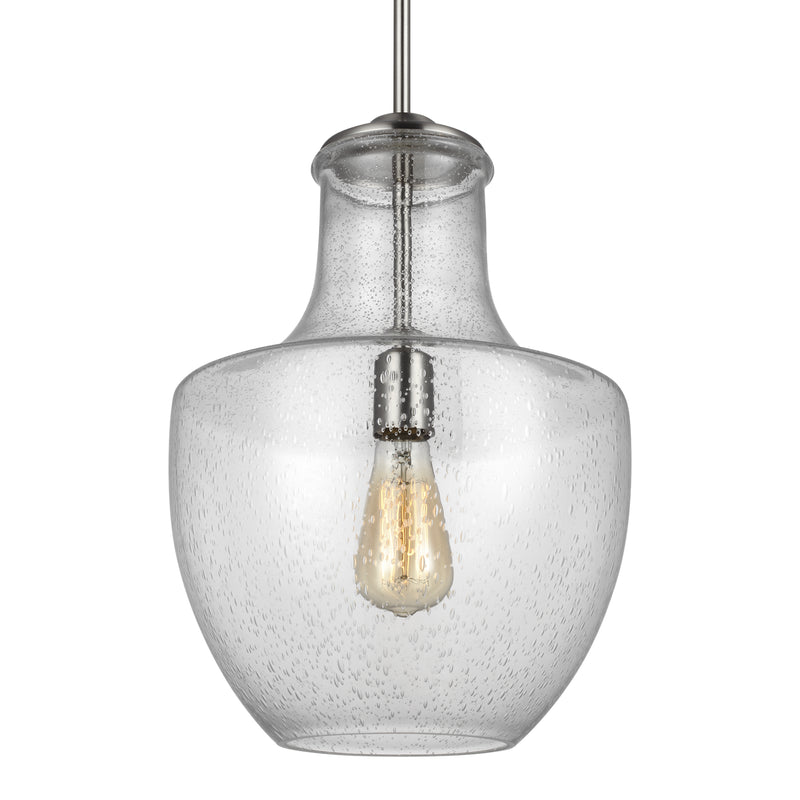 Visual Comfort Studio P1461SN One Light Pendant, Satin Nickel