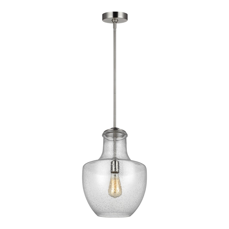 Visual Comfort Studio P1461SN One Light Pendant, Satin Nickel