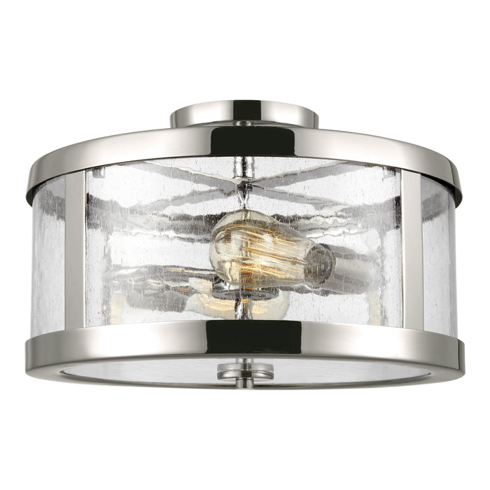 Visual Comfort Studio SF341PN Two Light Semi-Flush Mount, Polished Nickel