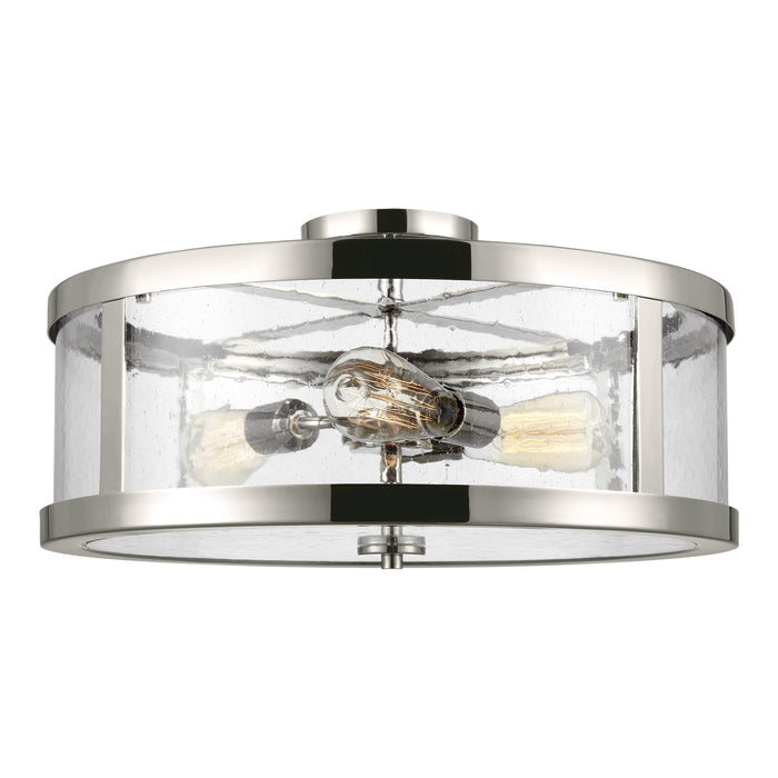 Visual Comfort Studio SF342PN Three Light Semi-Flush Mount, Polished Nickel
