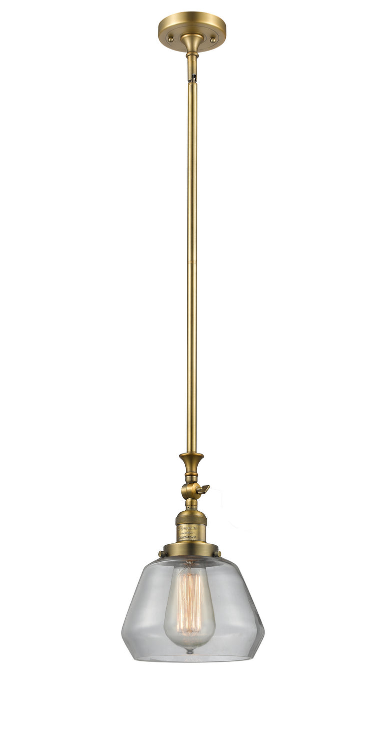 Innovations 206-BB-G172 One Light Mini Pendant, Brushed Brass