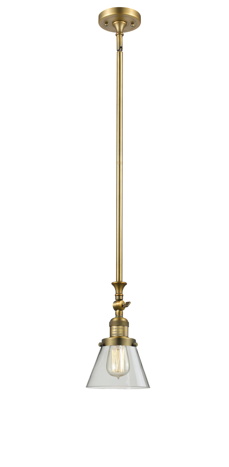 Innovations 206-BB-G62 One Light Mini Pendant, Brushed Brass