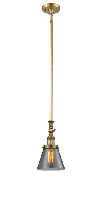 Innovations 206-BB-G63 One Light Mini Pendant, Brushed Brass