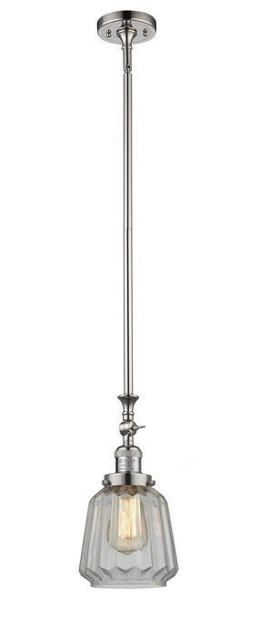 Innovations 206-PN-G142 One Light Mini Pendant, Polished Nickel