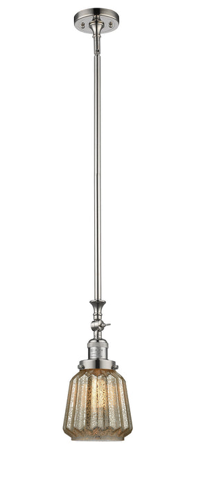 Innovations 206-PN-G146 One Light Mini Pendant, Polished Nickel