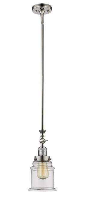 Innovations 206-PN-G182 One Light Mini Pendant, Polished Nickel
