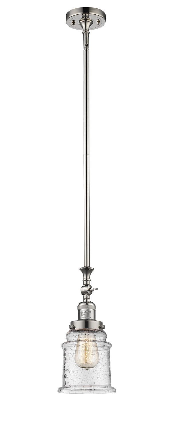 Innovations 206-PN-G184 One Light Mini Pendant, Polished Nickel