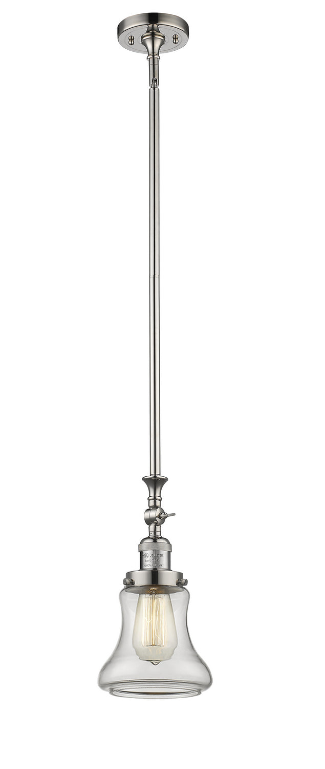 Innovations 206-PN-G192 One Light Mini Pendant, Polished Nickel
