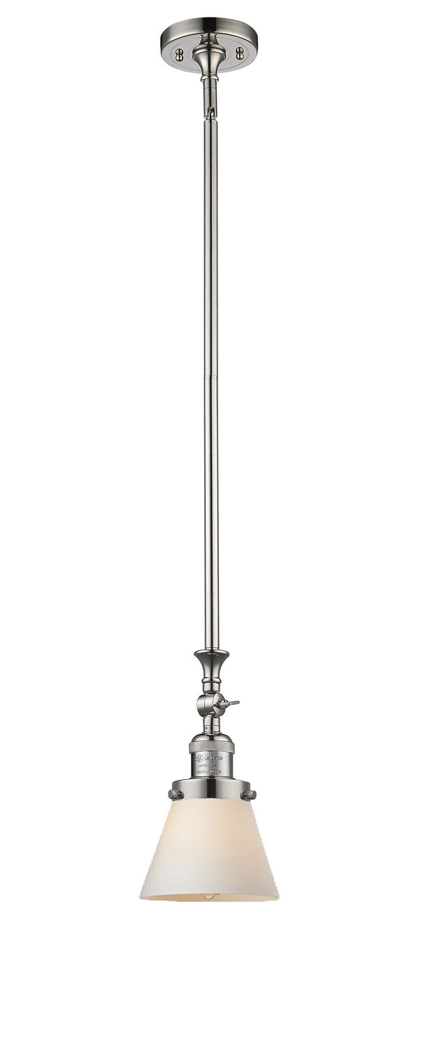 Innovations 206-PN-G61 One Light Mini Pendant, Polished Nickel