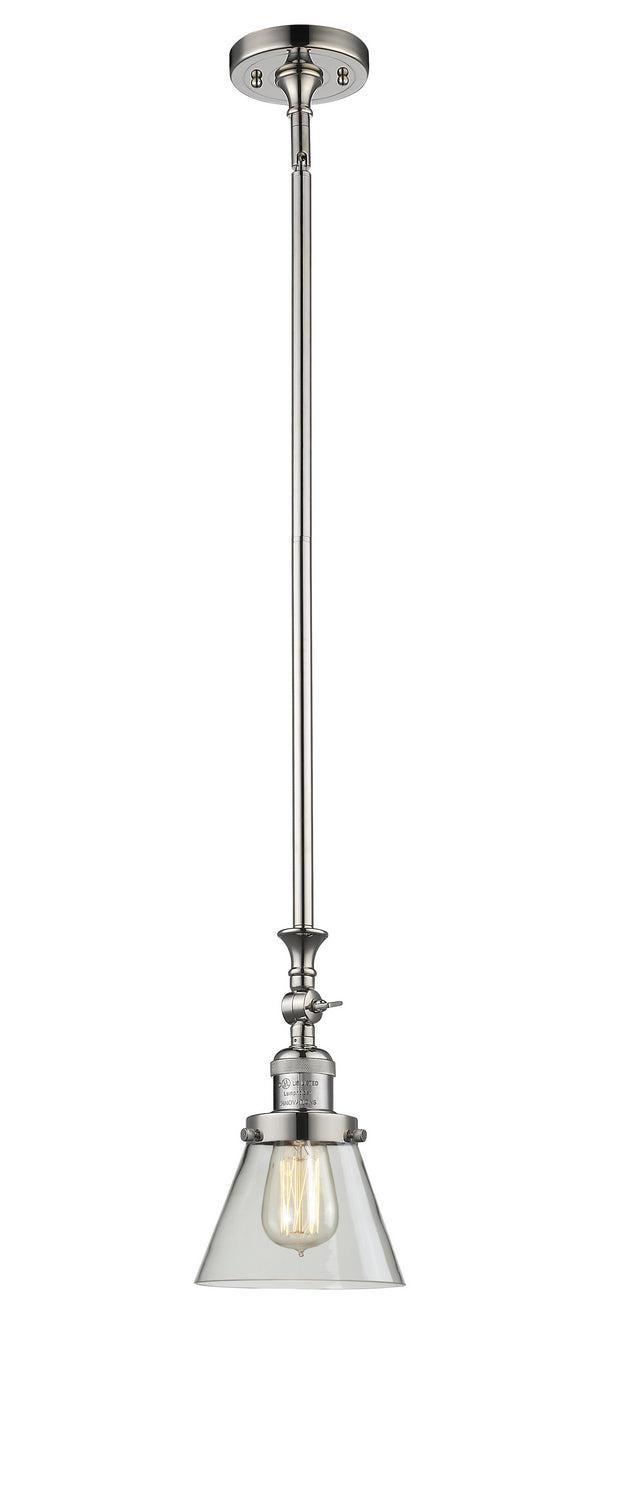 Innovations 206-PN-G62 One Light Mini Pendant, Polished Nickel