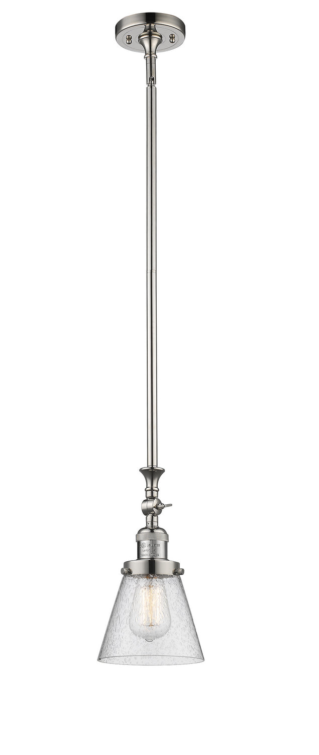 Innovations 206-PN-G64 One Light Mini Pendant, Polished Nickel