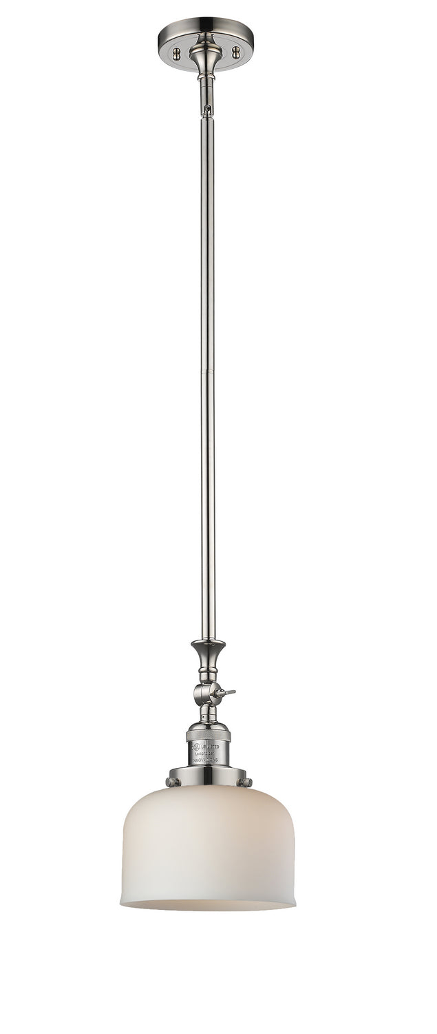 Innovations 206-PN-G71 One Light Mini Pendant, Polished Nickel