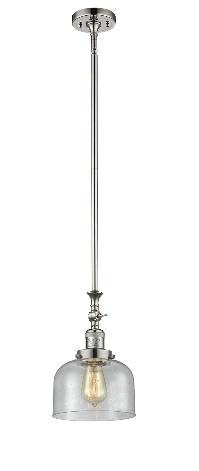 Innovations 206-PN-G74 One Light Mini Pendant, Polished Nickel