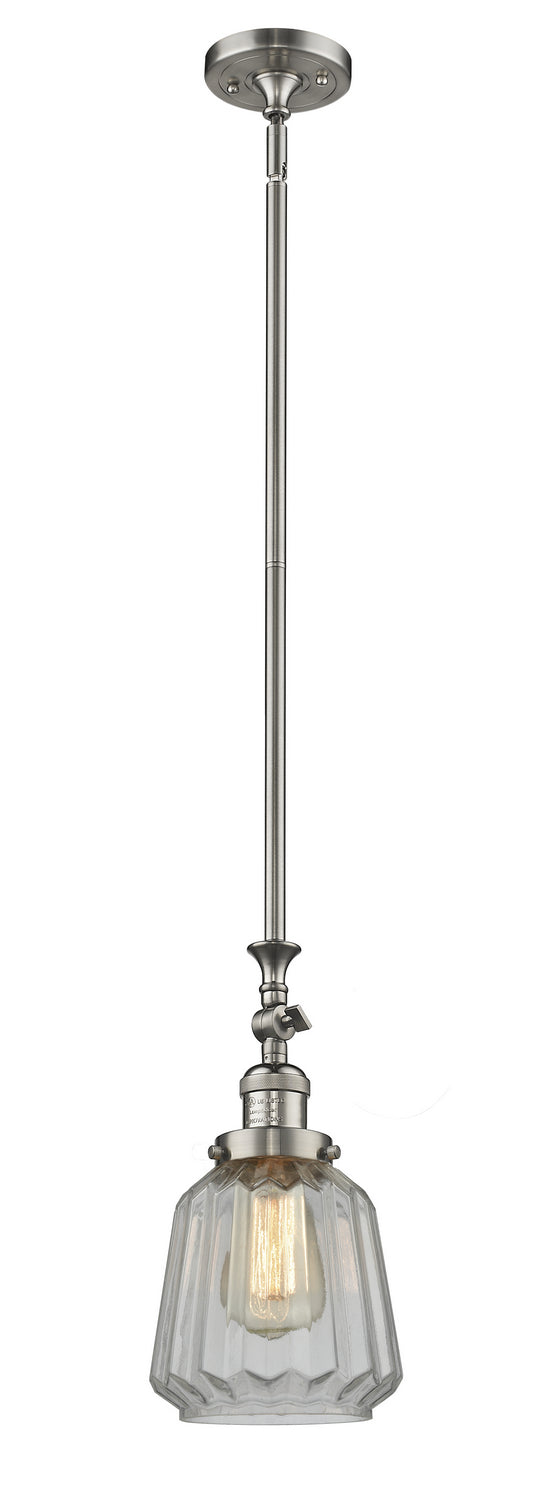 Innovations 206-SN-G142 One Light Mini Pendant, Brushed Satin Nickel