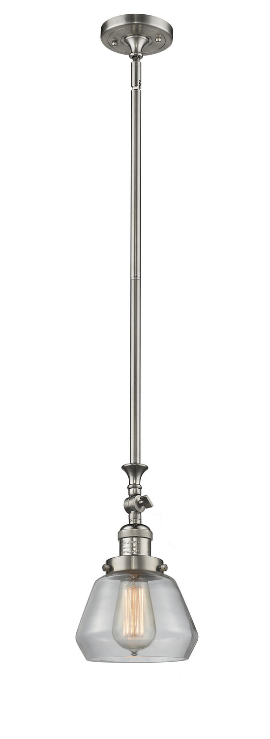 Innovations 206-SN-G172 One Light Mini Pendant, Brushed Satin Nickel