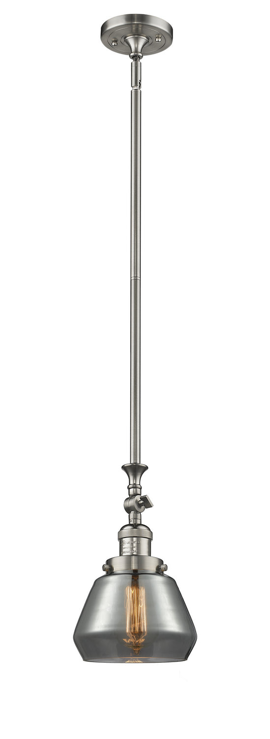 Innovations 206-SN-G173 One Light Mini Pendant, Brushed Satin Nickel