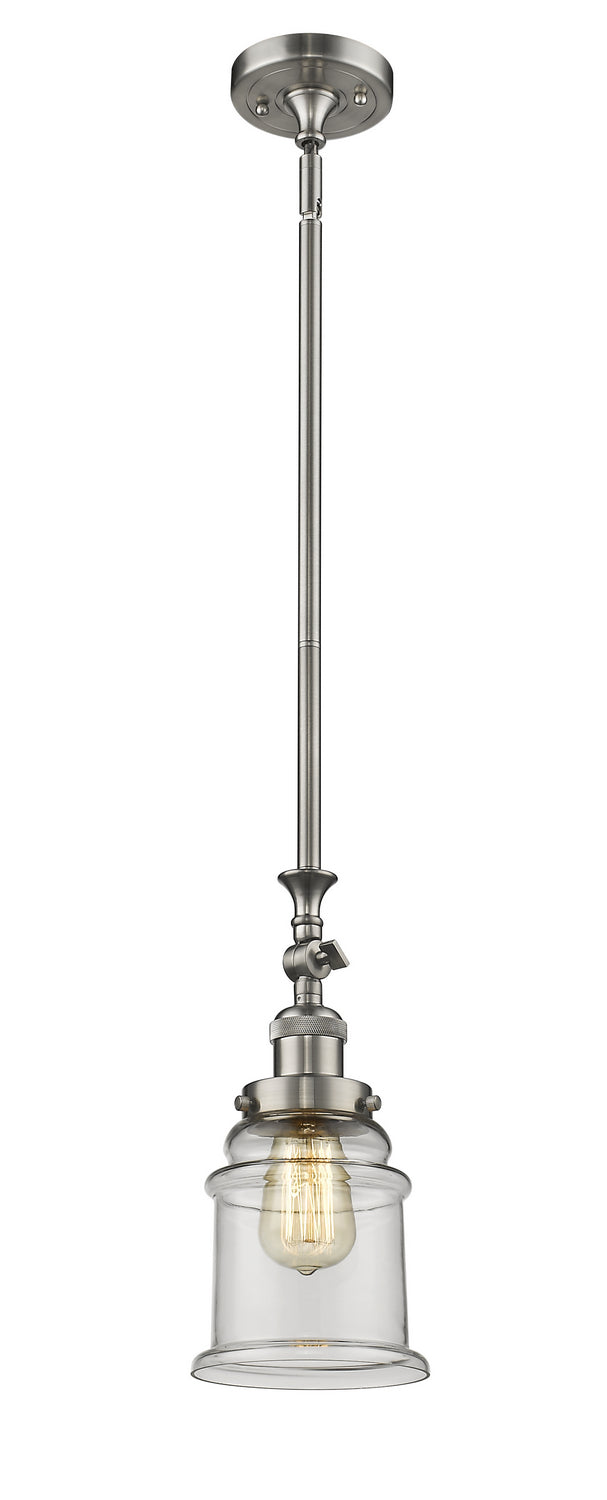 Innovations 206-SN-G182 One Light Mini Pendant, Brushed Satin Nickel