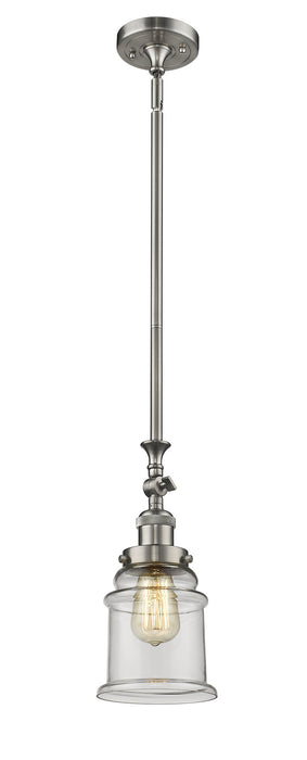 Innovations 206-SN-G182 One Light Mini Pendant, Brushed Satin Nickel