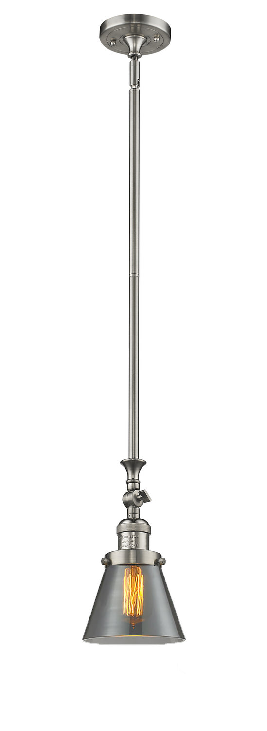 Innovations 206-SN-G63 One Light Mini Pendant, Brushed Satin Nickel