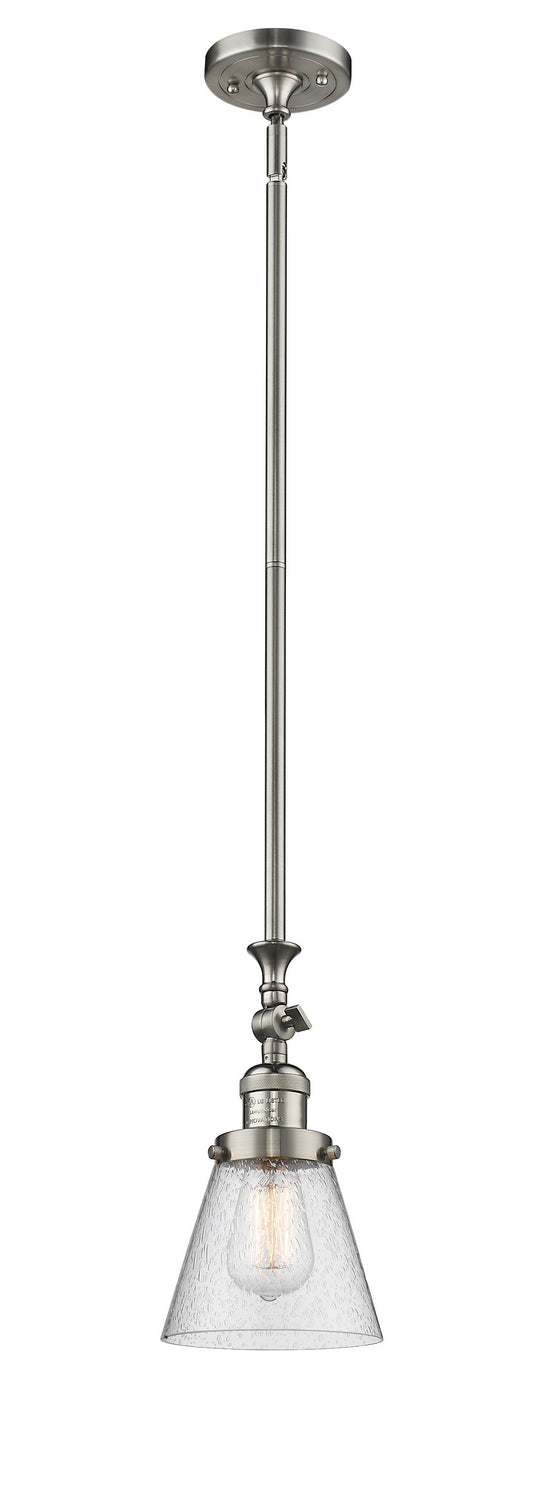 Innovations 206-SN-G64 One Light Mini Pendant, Brushed Satin Nickel