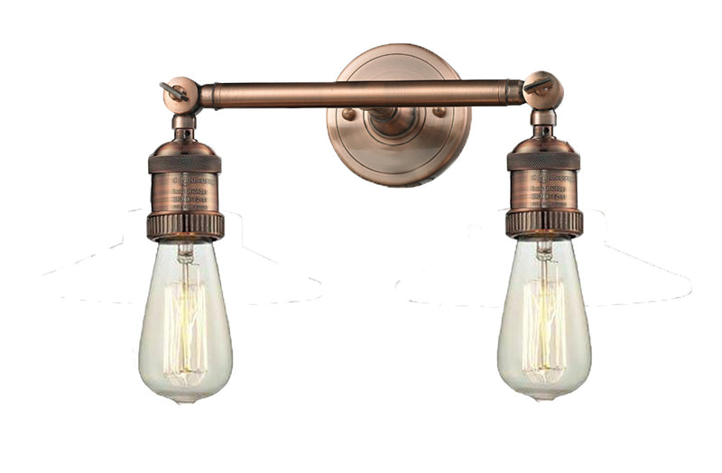 Innovations 208-AC Two Light Bath Vanity, Antique Copper