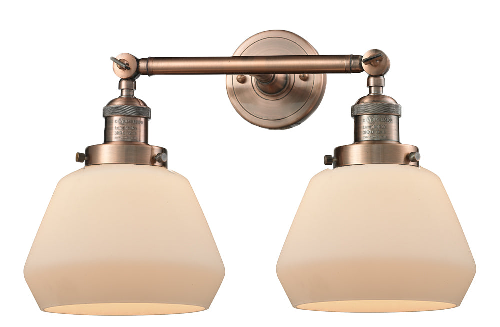 Innovations 208-AC-G171 Two Light Bath Vanity, Antique Copper