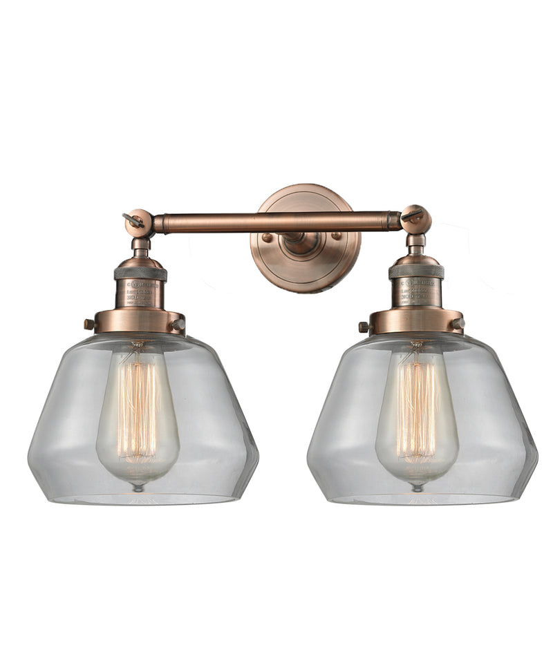 Innovations 208-AC-G172 Two Light Bath Vanity, Antique Copper