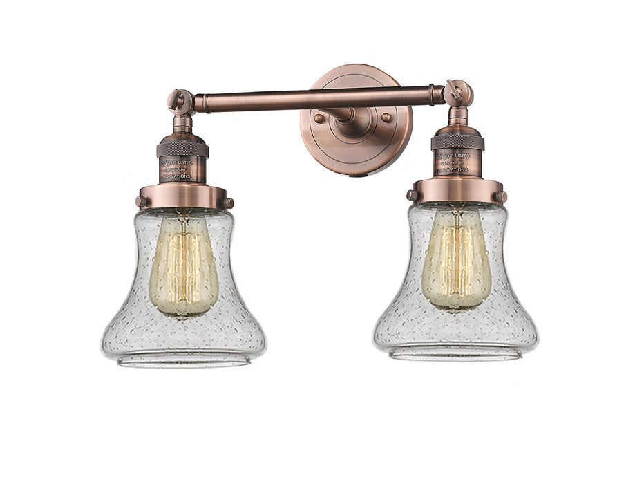 Innovations 208-AC-G194 Two Light Bath Vanity, Antique Copper