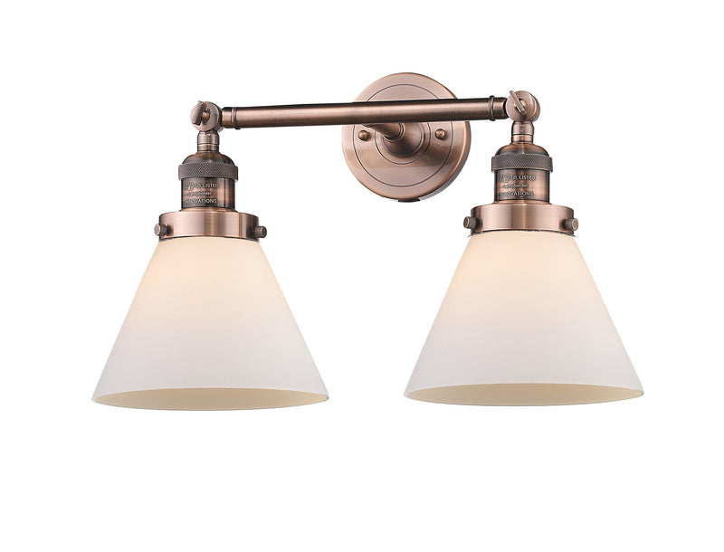 Innovations 208-AC-G41 Two Light Bath Vanity, Antique Copper