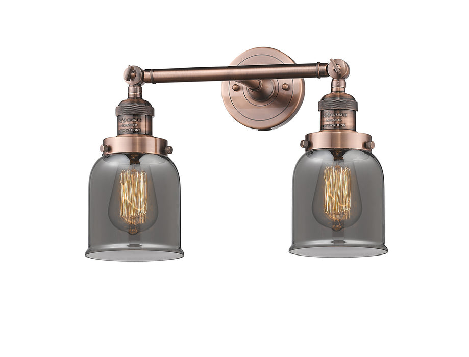 Innovations 208-AC-G53 Two Light Bath Vanity, Antique Copper