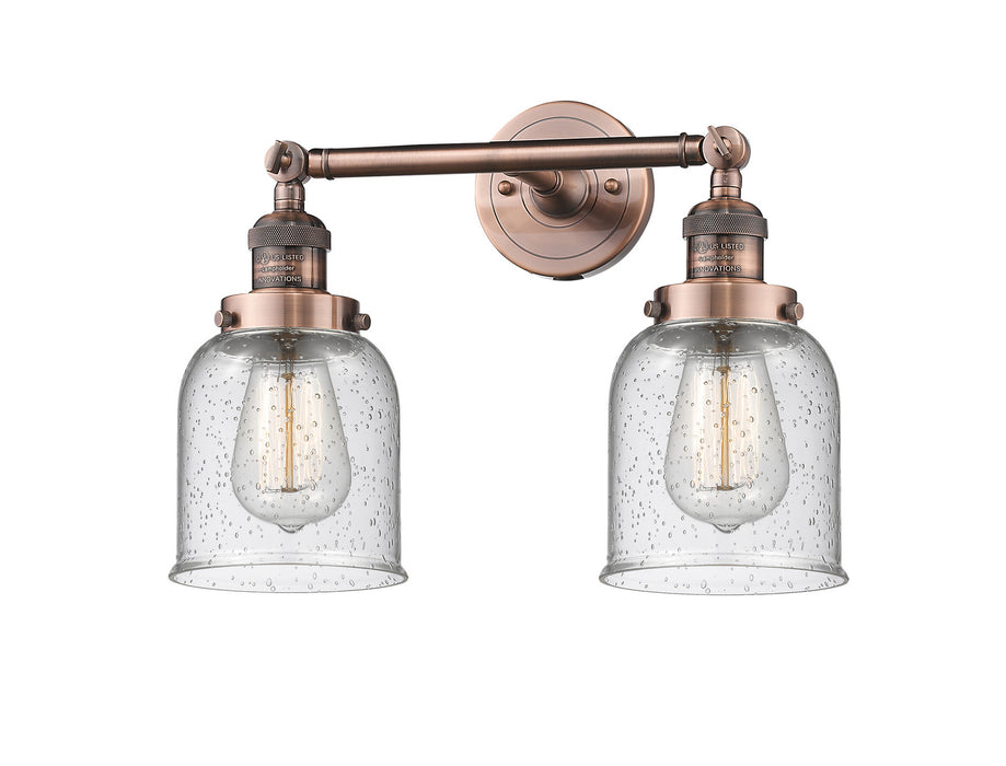 Innovations 208-AC-G54 Two Light Bath Vanity, Antique Copper