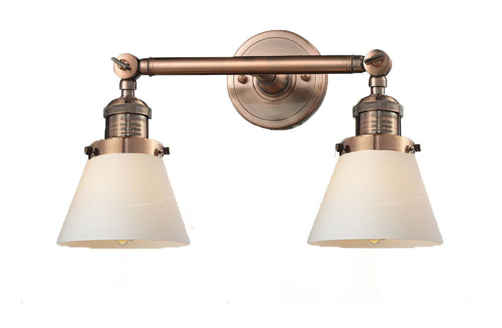 Innovations 208-AC-G61 Two Light Bath Vanity, Antique Copper