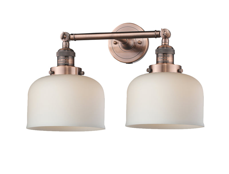 Innovations 208-AC-G71 Two Light Bath Vanity, Antique Copper