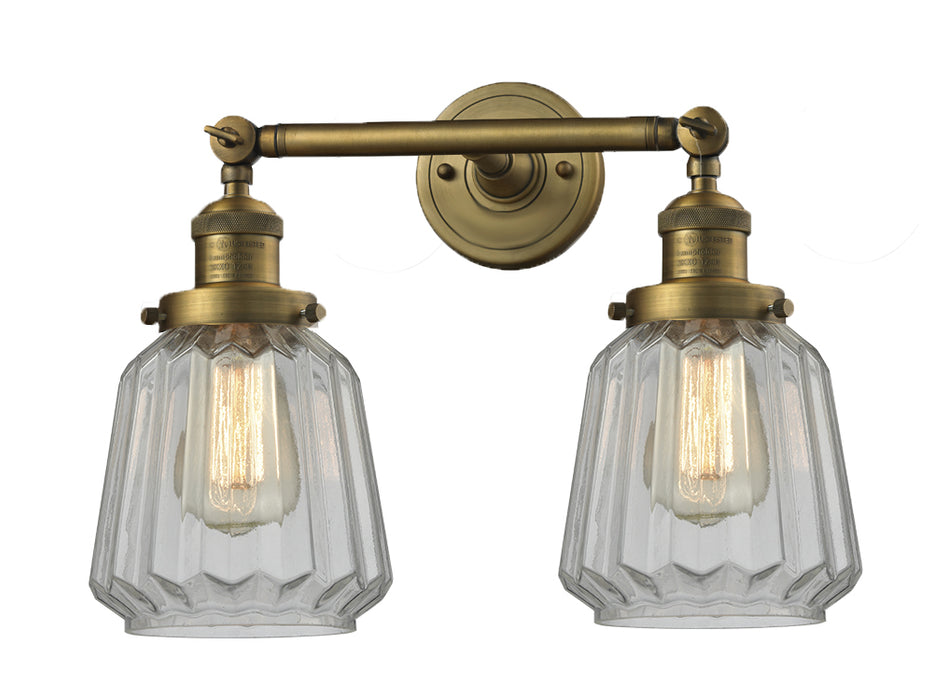 Innovations 208-BB-G142 Two Light Bath Vanity, Brushed Brass