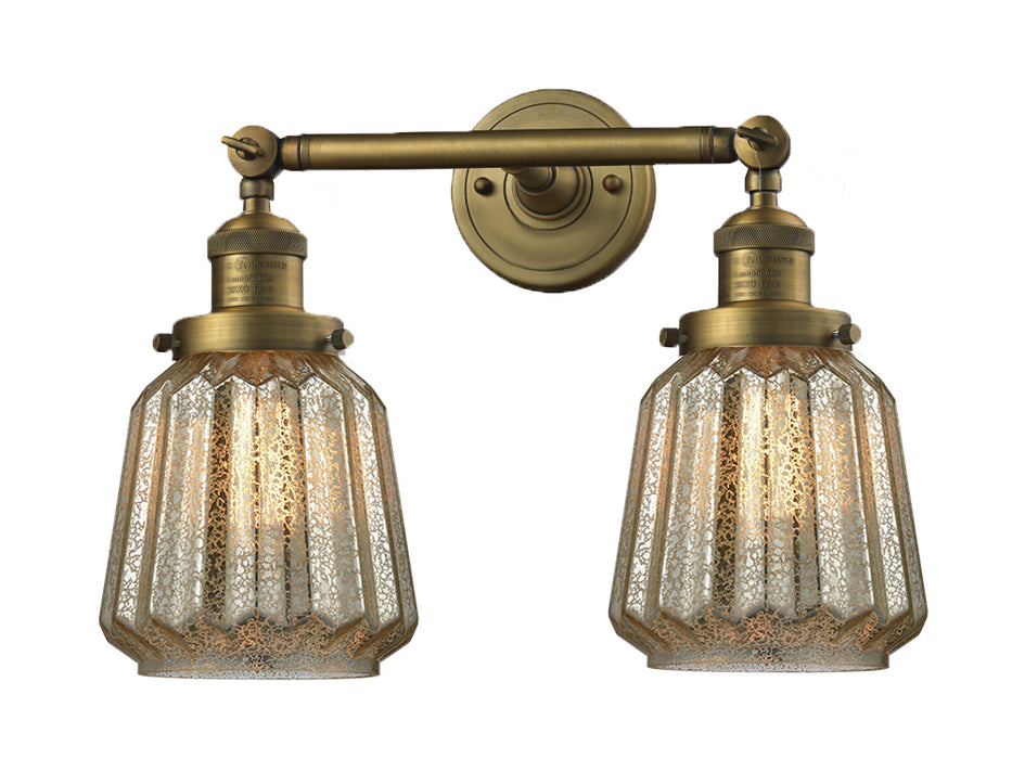Innovations 208-BB-G146 Two Light Bath Vanity, Brushed Brass