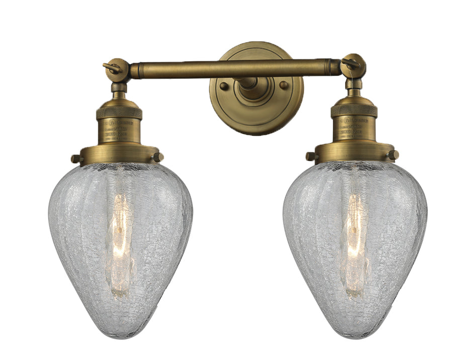 Innovations 208-BB-G165 Two Light Bath Vanity, Brushed Brass