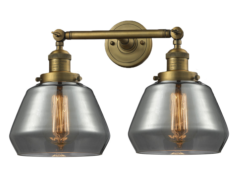 Innovations 208-BB-G173 Two Light Bath Vanity, Brushed Brass